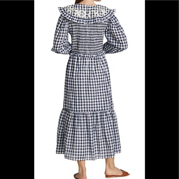 Sea New York Gina Blue and White Gingham Maxi Dress - Picture 5 of 12
